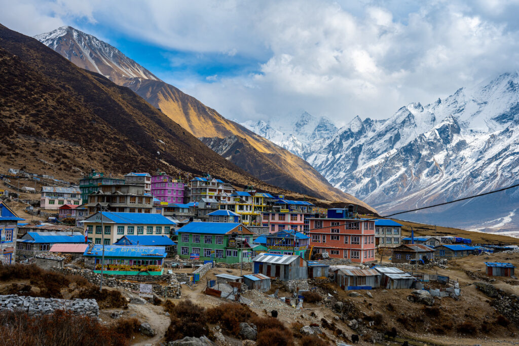 langtang village on the langtang trek