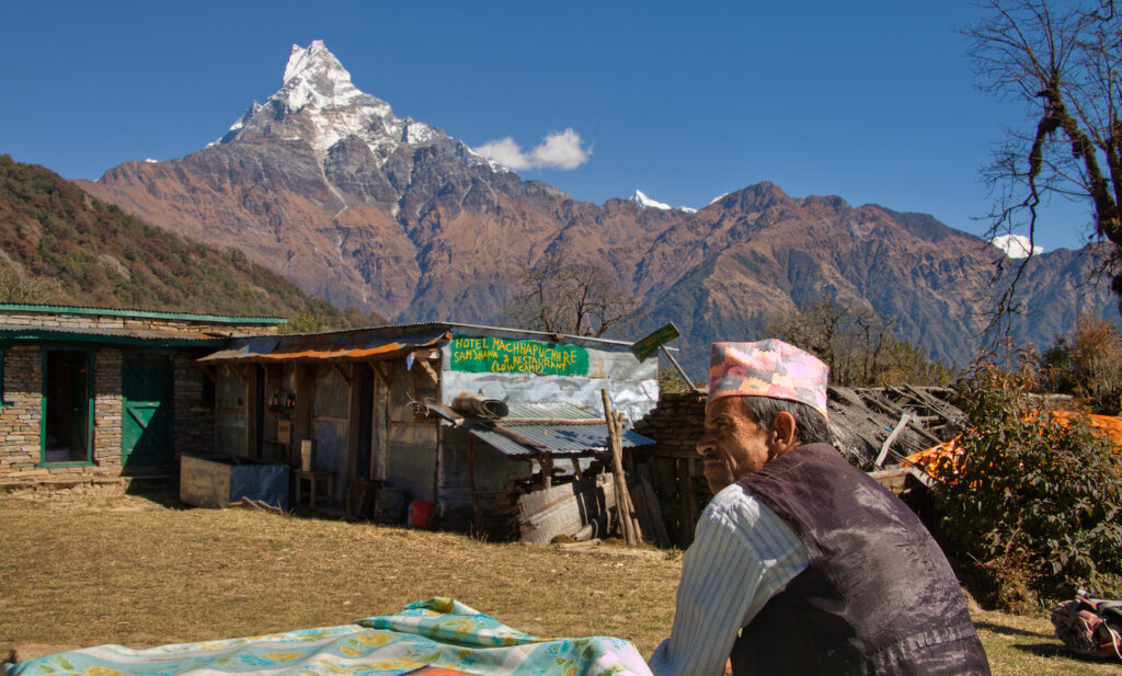 machapuchare on the annapurna base camp trek