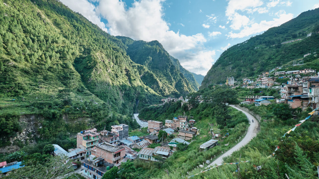 syabrubesi village on the langtang trek