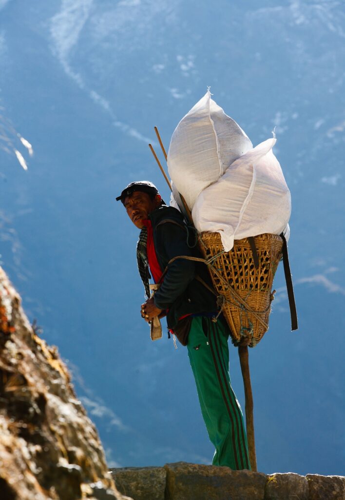 porter on the langtang trek