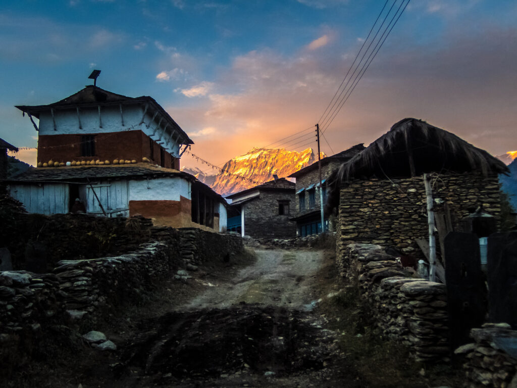 dharapani on the manaslu circuit trek