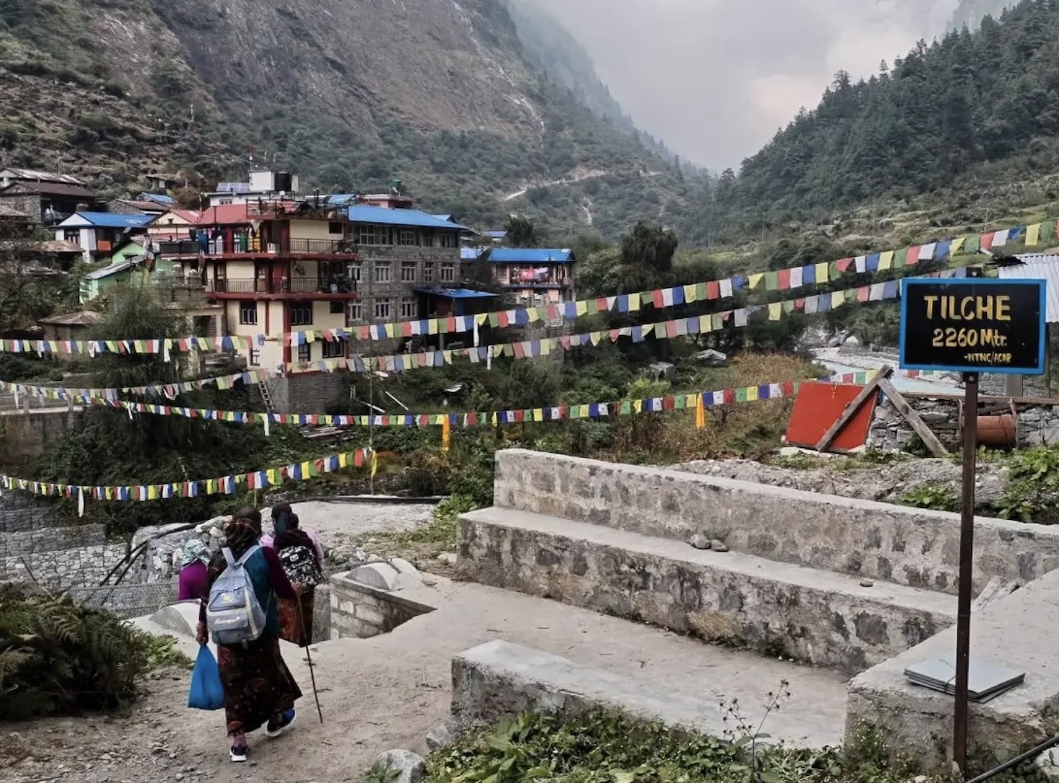 tilije village on manaslu circuit trek