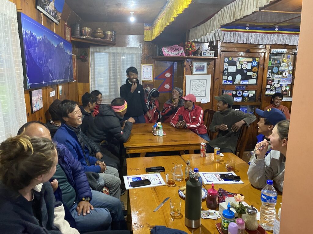 mera peak expedition celebration