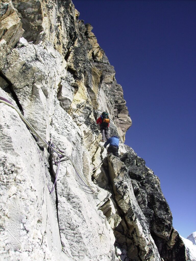 climbing on ama dablam